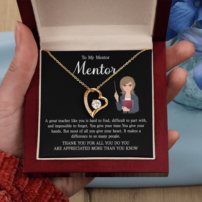 Teacher Birthday Gifts, Forever Love Necklace