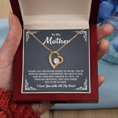 To My Mom Forever Love Necklace – Jewelry Gifts for Mom, Best Gifts for My Mom