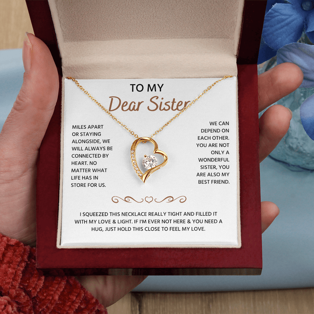 To My Sister Neckalce, Forever Love Necklace For Sister