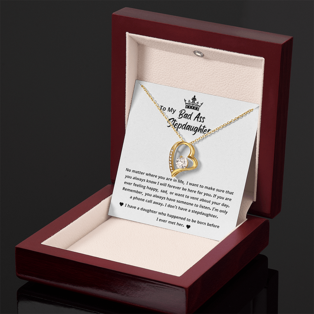 Unbiological Daughter Necklace, When She wears It, Her Smile Glows Even More