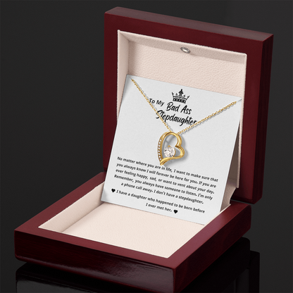 Unbiological Daughter Necklace, When She wears It, Her Smile Glows Even More