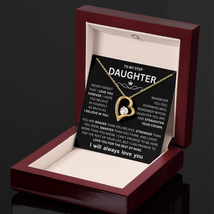 Step Daughter Necklace, Love Necklace for Daughter