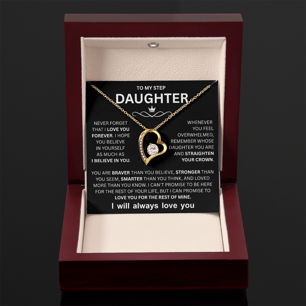 Step Daughter Necklace, Love Necklace for Daughter