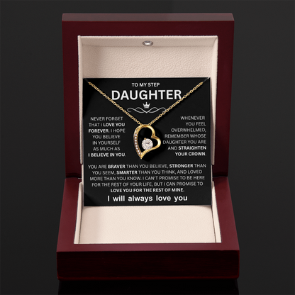Step Daughter Necklace, Love Necklace for Daughter