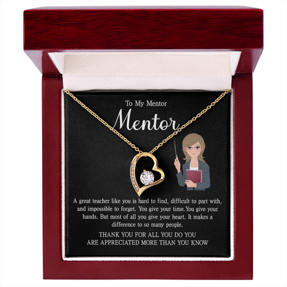 Teacher Birthday Gifts, Forever Love Necklace