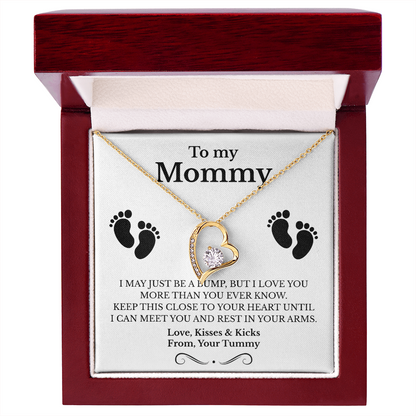 Mommy To Be Gift,  New Mom Necklace with Message Card