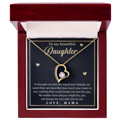 To My Beautiful Daughter Necklace, Pendant from Mom & Dad
