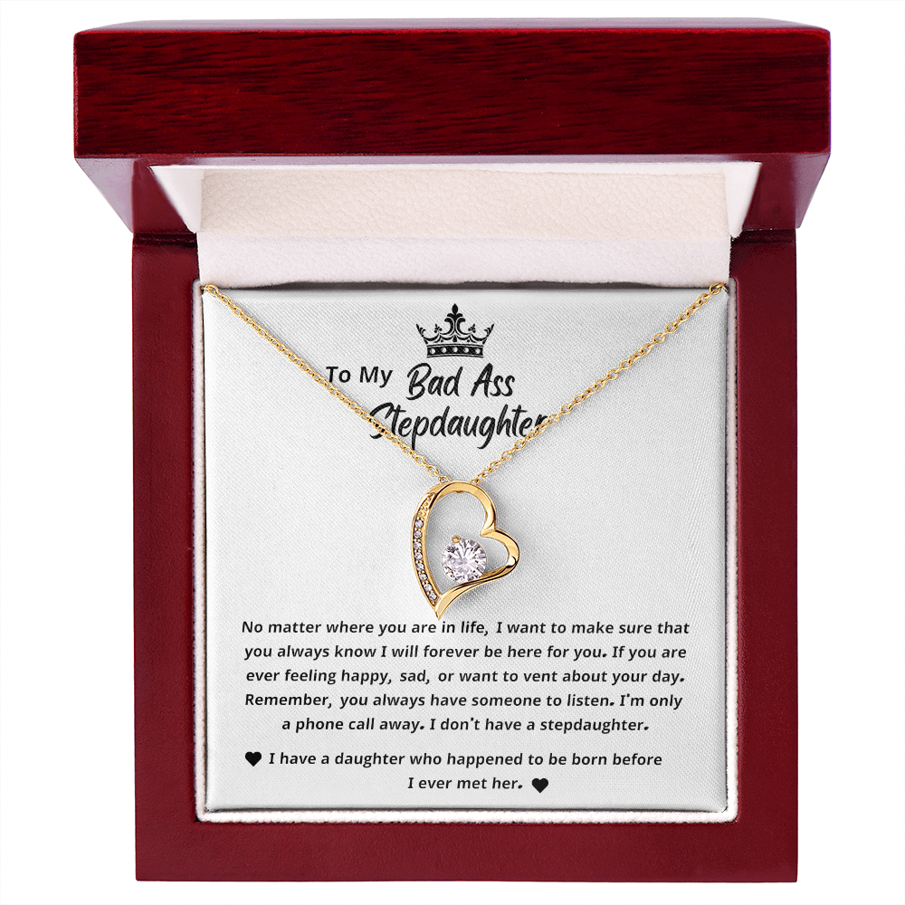 Unbiological Daughter Necklace, When She wears It, Her Smile Glows Even More