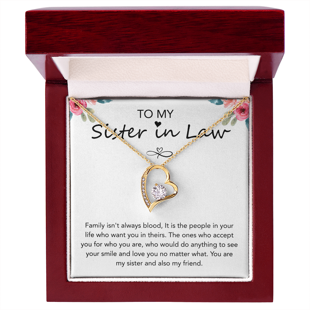 Valentines Day Gifts for Sister in law, Forever Love Necklace