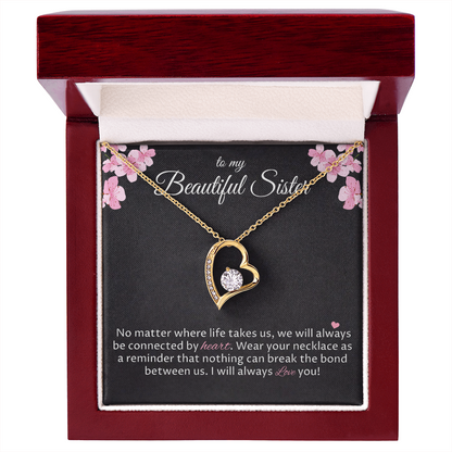To My Sister Necklace, Necklace Gifts for Sisters