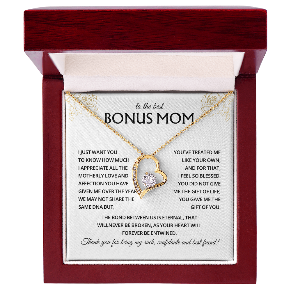 Necklace Gift for Bonus Mom From Stepson or Stepdaughter, Mother's Day Jewelry