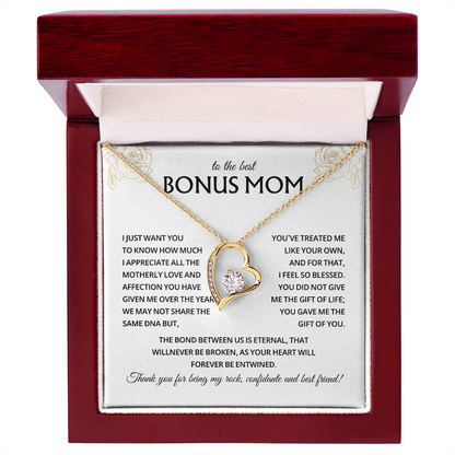 Necklace Gift for Bonus Mom From Stepson or Stepdaughter, Mother's Day Jewelry