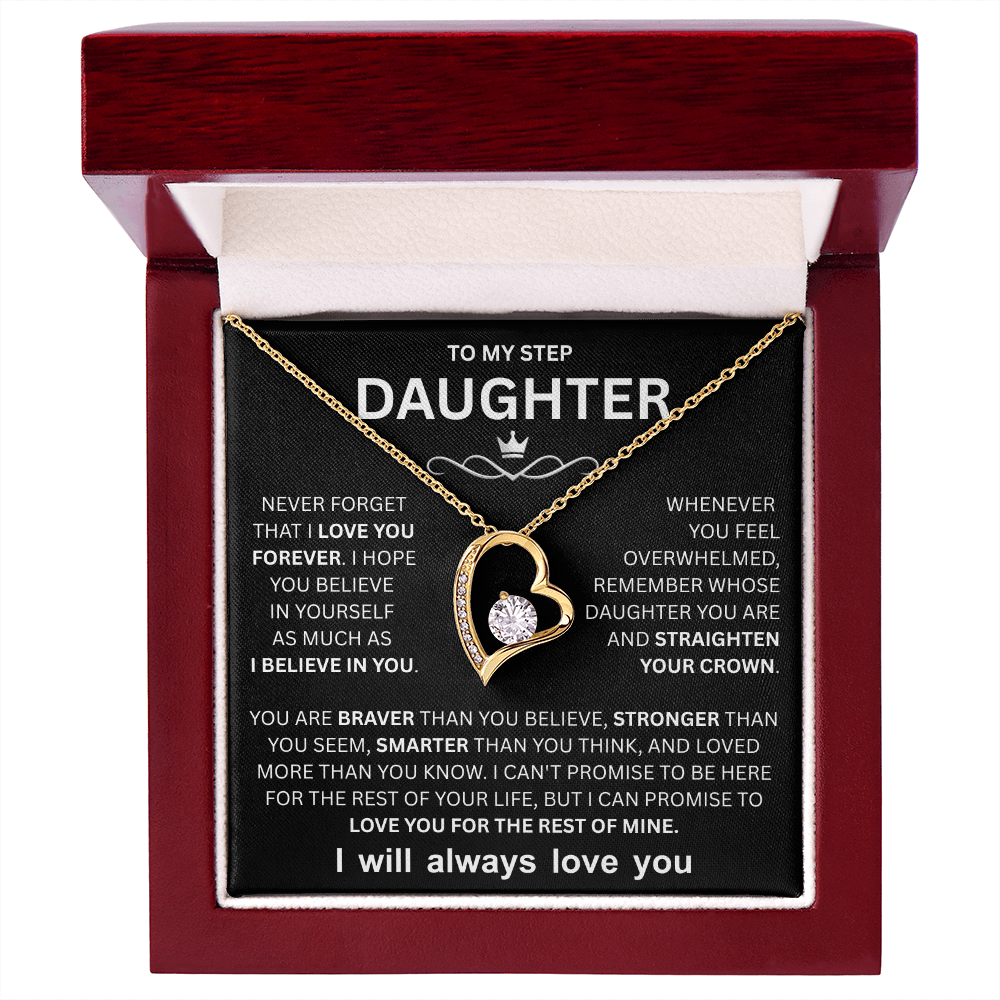 Step Daughter Necklace, Love Necklace for Daughter