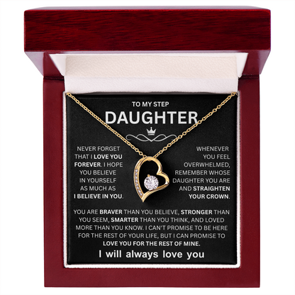 Step Daughter Necklace, Love Necklace for Daughter