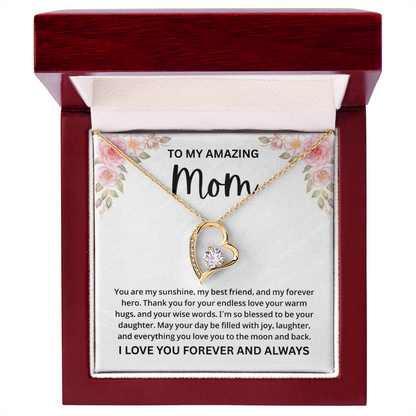 To MY Mom Necklace, Mom Gifts Birthday Gifts With Message Card