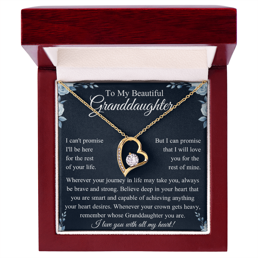 To My Granddaughter Necklace, Valentines Day Gifts for Her