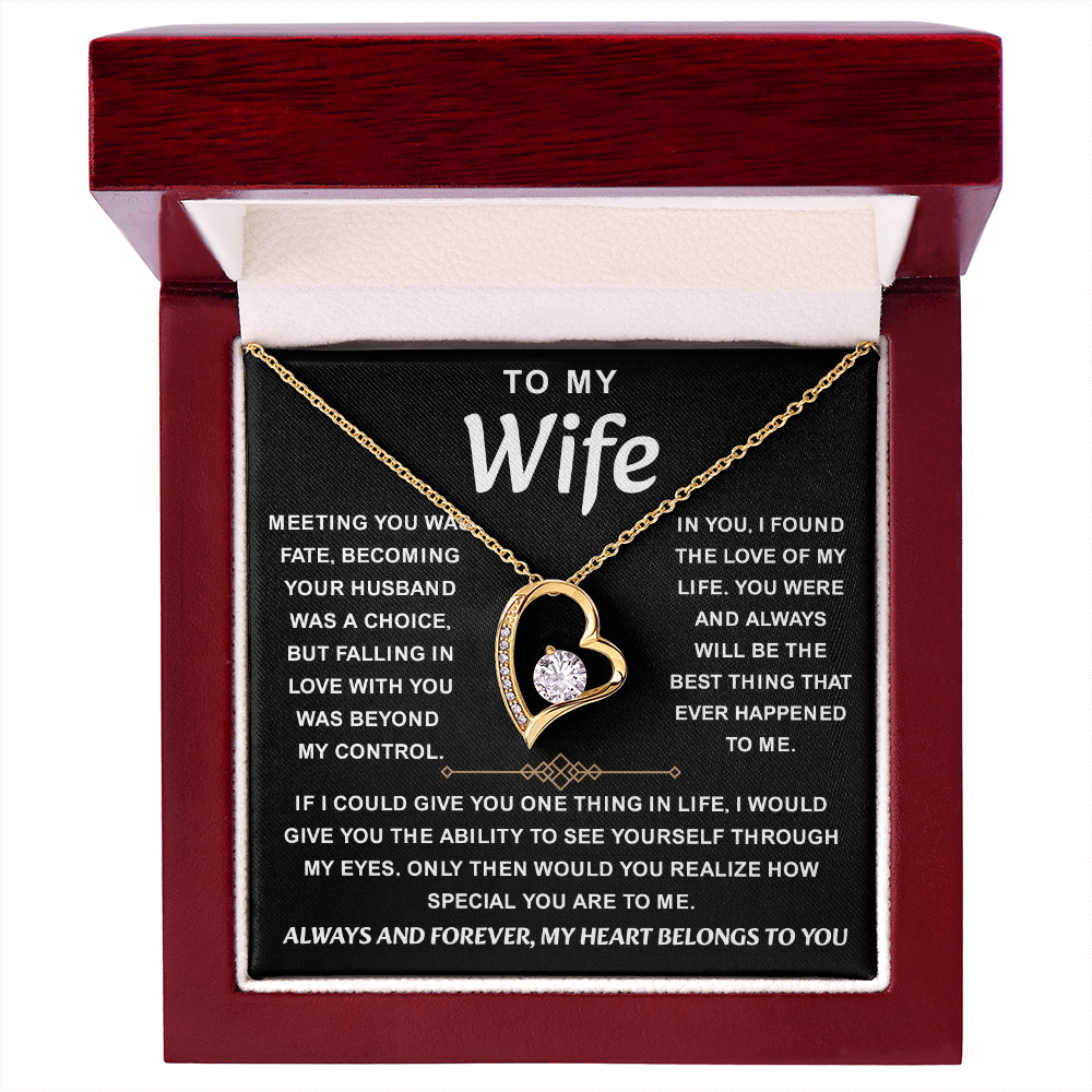 To My Wife Necklace from Husband, Her beauty shines with this piece
