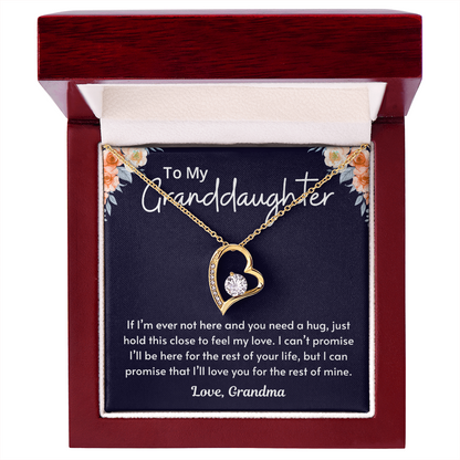 Granddaughter Necklace From Grandmom, Forever Love Necklace
