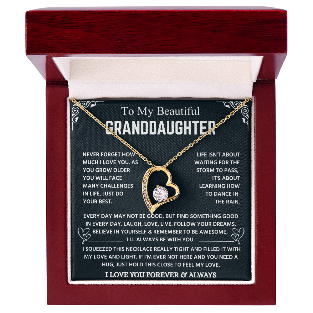 Granddaughter Necklace From Grandpa, It Lights Up Her Already Radiant Smile