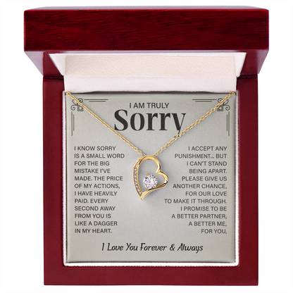 I'm truly Sorry Christmas Gifts for soulmate, Forgiveness Love Necklace