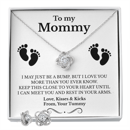 Love Knot Necklace With Earrings
