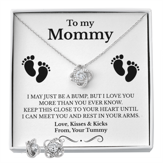 Love Knot Necklace With Earrings