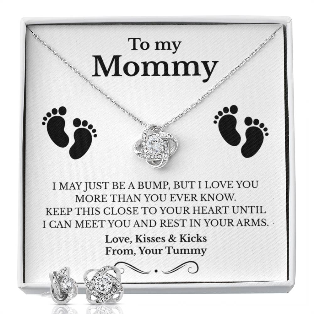 Love Knot Necklace With Earrings