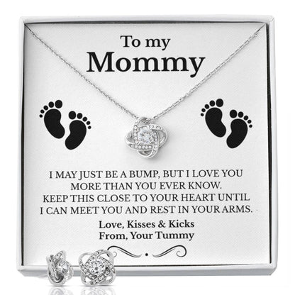 Love Knot Necklace With Earrings
