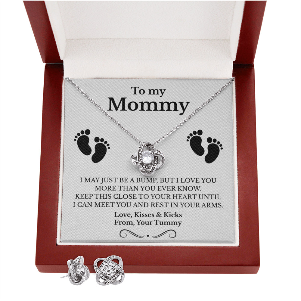 Love Knot Necklace With Earrings
