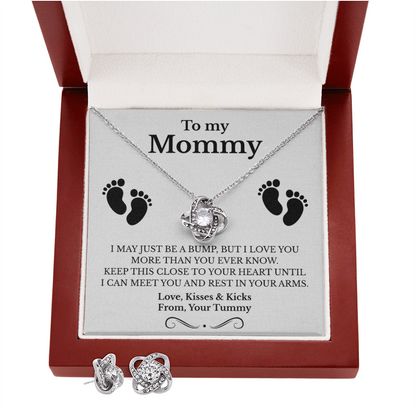 Love Knot Necklace With Earrings