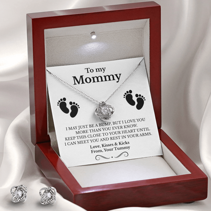Love Knot Necklace With Earrings