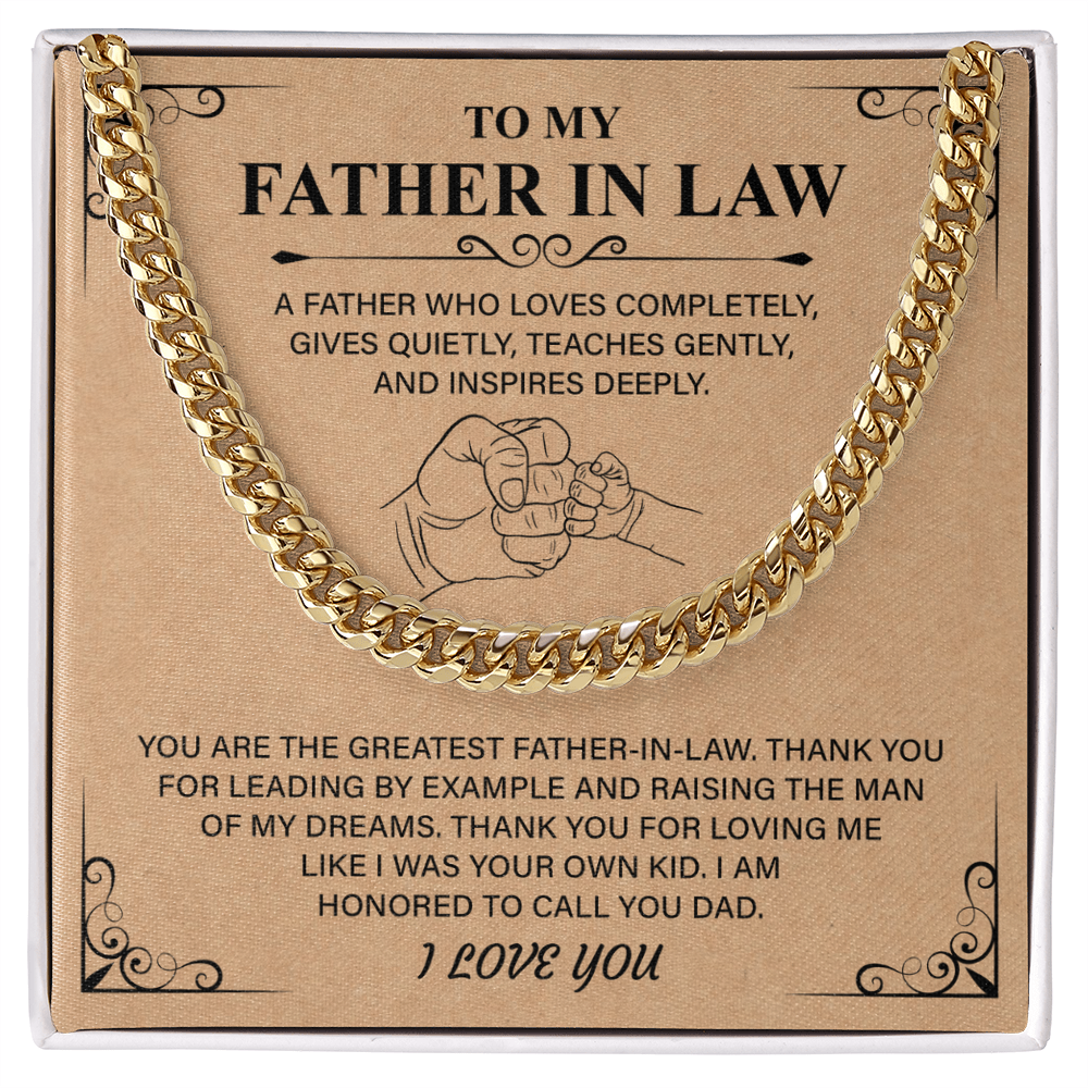 Best Father's day Cuban Link Chain Gifts for Father in law,  Second Dad Father's day Gifts, Necklace for New Dad