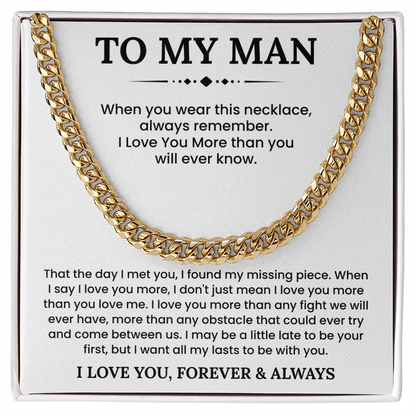Birthday Valentines Day Necklace Gifts For Him, This chain adds instant charm to your boyfriend's style
