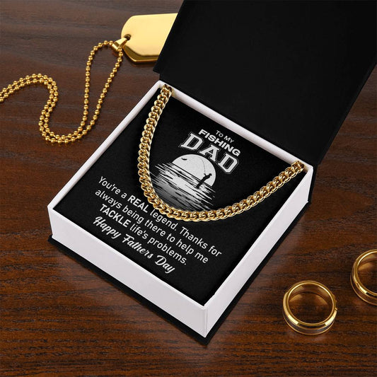 Cuban Link Chain Gift for Dad From Daughter