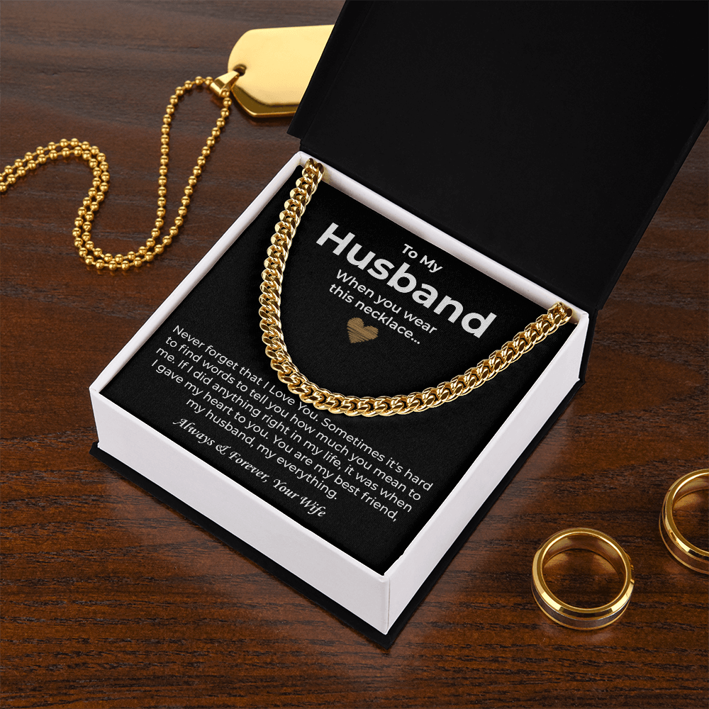 Anniversary Necklace For Husband, One chain and your boyfriend's look is upgraded