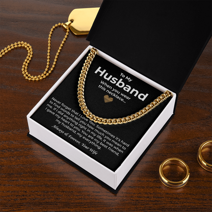 Anniversary Necklace For Husband, One chain and your boyfriend's look is upgraded