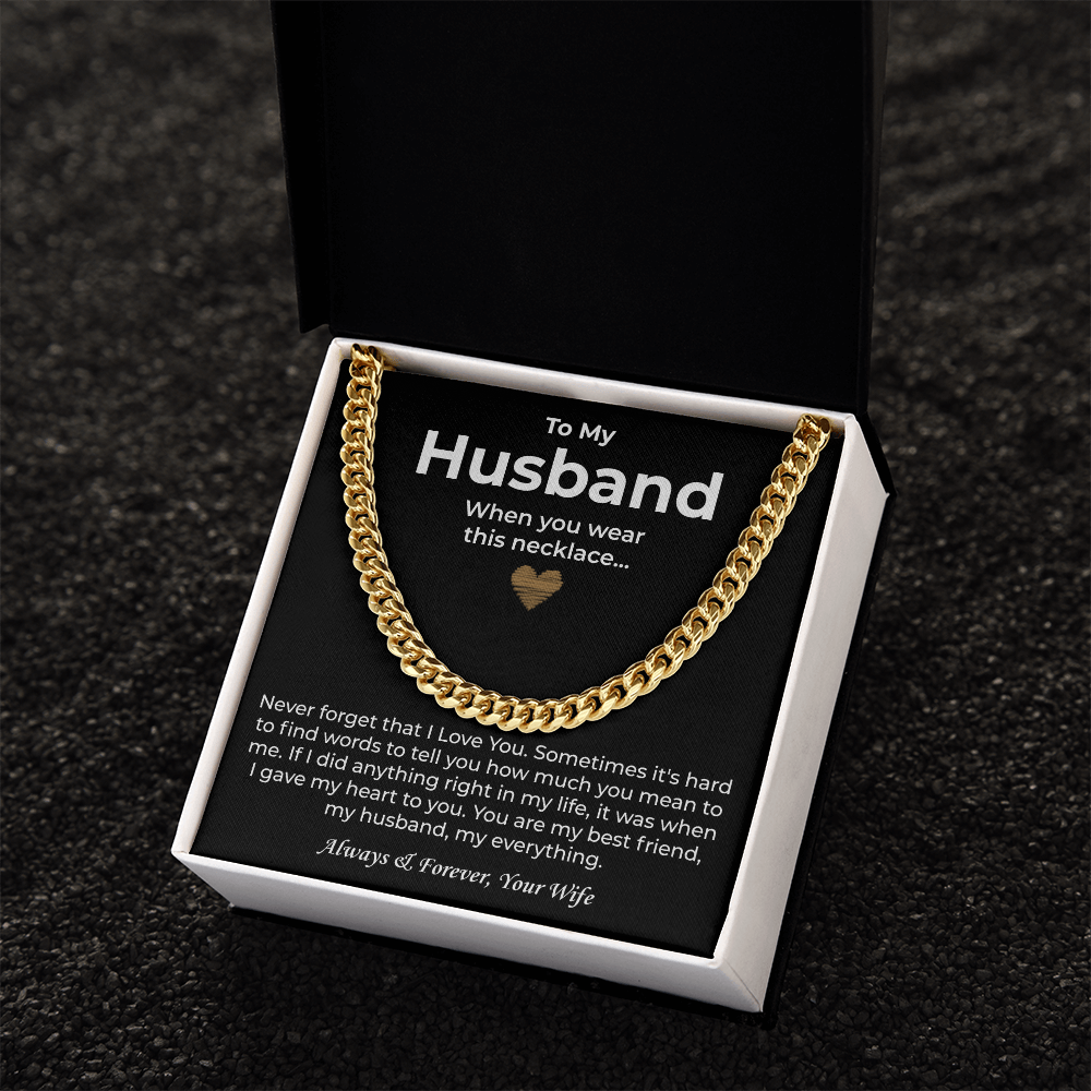 Anniversary Necklace For Husband, One chain and your boyfriend's look is upgraded