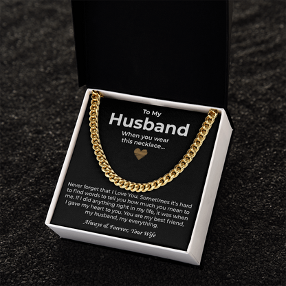 Anniversary Necklace For Husband, One chain and your boyfriend's look is upgraded