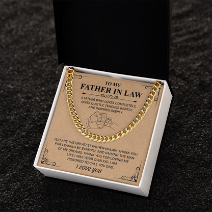 Best Father's day Cuban Link Chain Gifts for Father in law,  Second Dad Father's day Gifts, Necklace for New Dad