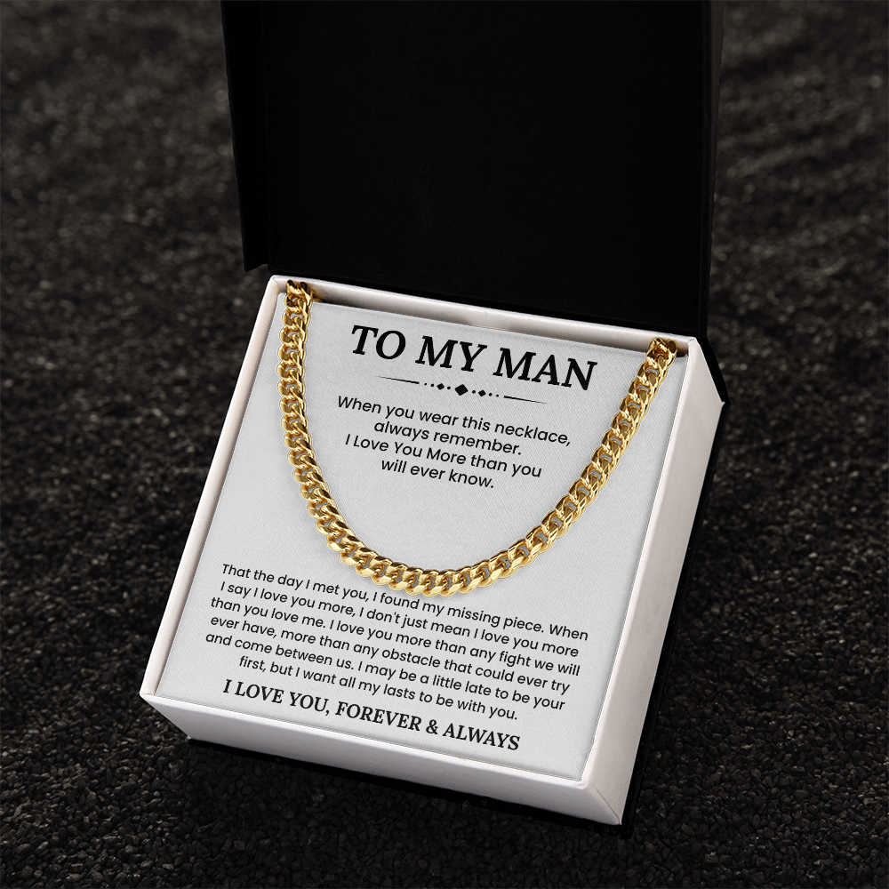 Birthday Valentines Day Necklace Gifts For Him, This chain adds instant charm to your boyfriend's style