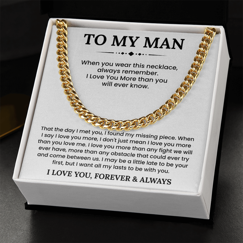 Birthday Valentines Day Necklace Gifts For Him, This chain adds instant charm to your boyfriend's style