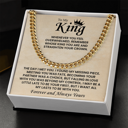 Cuban Chain Necklace For Men Romantic Gift, This chain adds instant charm to your boyfriend's style