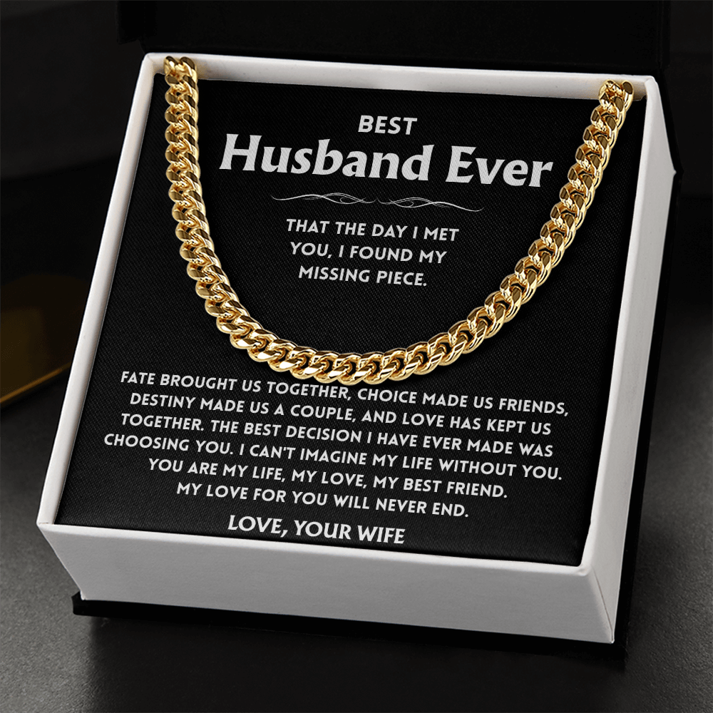 Cuban Link Chain for Husband, Simple chain, serious handsome energy