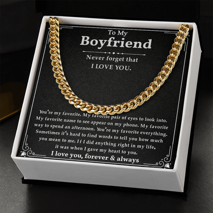 Anniversary Gifts For Boyfriend, This chain makes your boyfriend look handsome