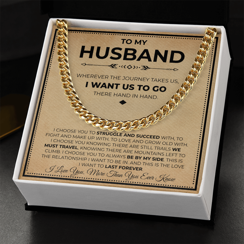 Husband Necklace Gifts From Wife, This chain makes your boyfriend look extra handsome.