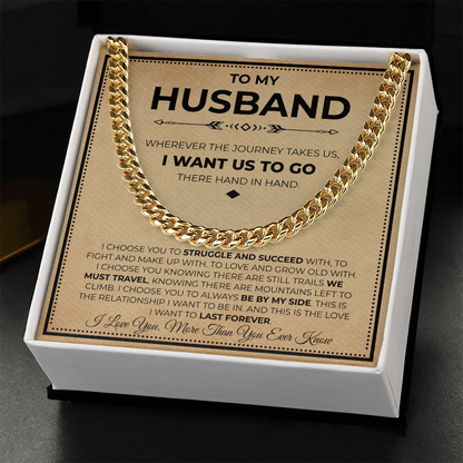 Husband Necklace Gifts From Wife, This chain makes your boyfriend look extra handsome.
