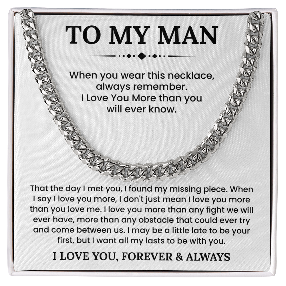 Birthday Valentines Day Necklace Gifts For Him, This chain adds instant charm to your boyfriend's style