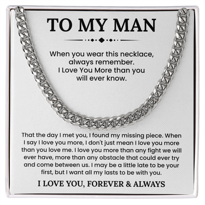 Birthday Valentines Day Necklace Gifts For Him, This chain adds instant charm to your boyfriend's style