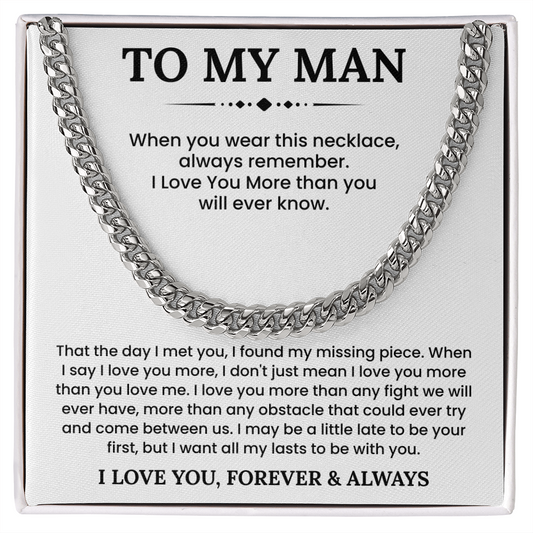 Birthday Valentines Day Necklace Gifts For Him, This chain adds instant charm to your boyfriend's style