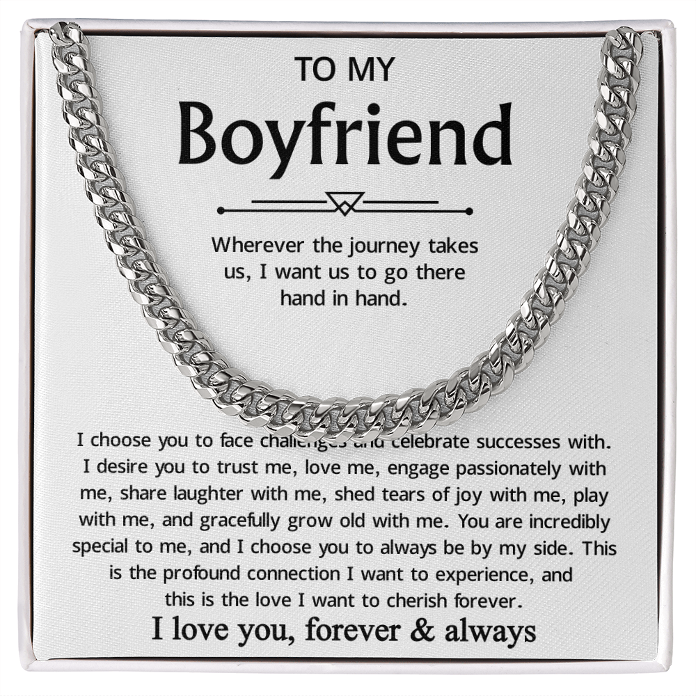 Promise Necklace For Boyfriend, Perfect chain gift for your handsome boyfriend